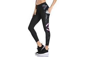 Santic Women's Cycling Pants High Waist 4D Padded Cycling Capris Shorts 3/4 Biking Tights Pockets