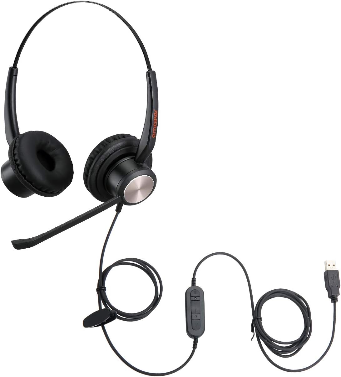 USB Headset with Noise Cancelling Microphone PC Headphone for Skype ...