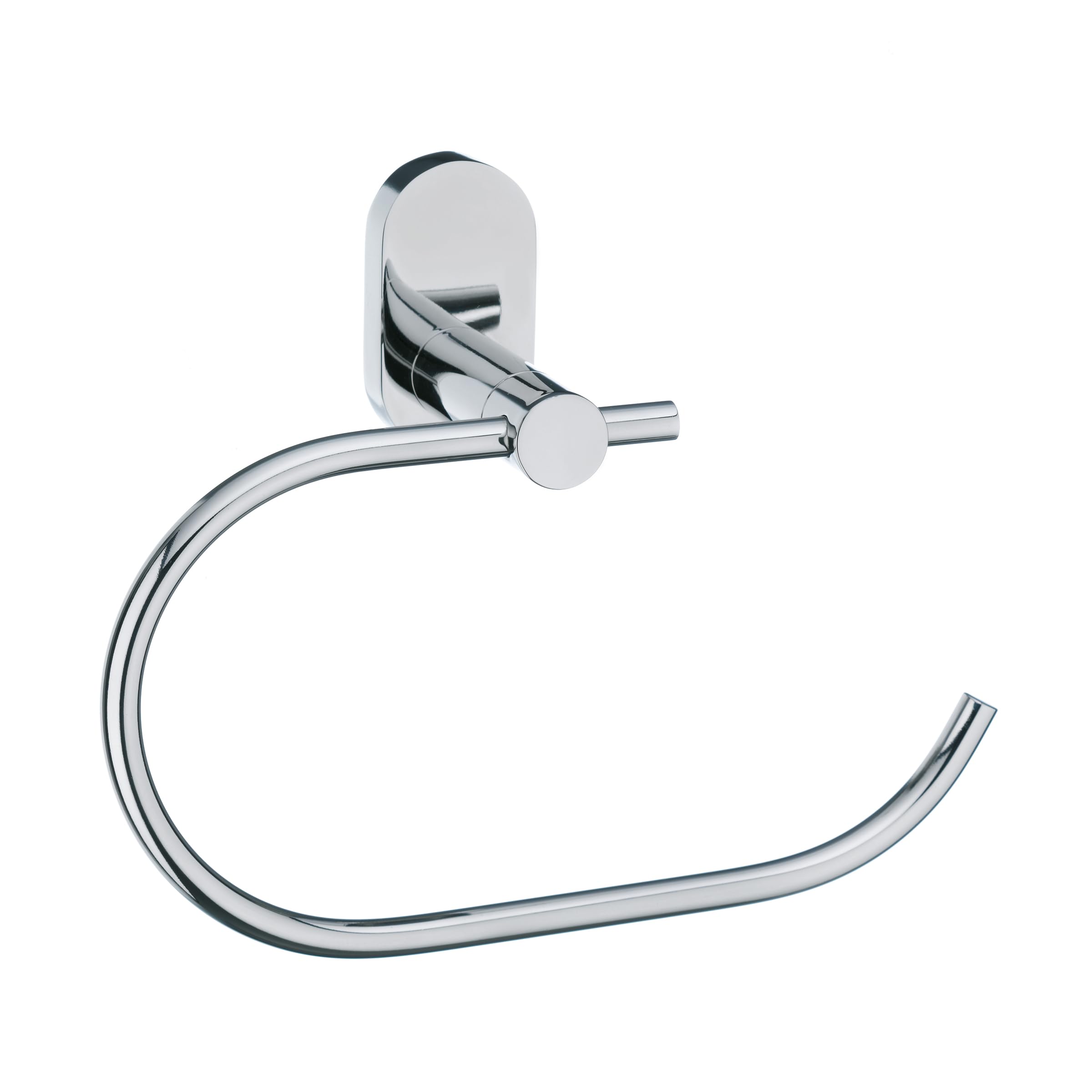 kela towel ring for gluing 18.5cm, wall mounting, dish towel holder without drilling, towel holder, LUCIDO, shiny stainless steel