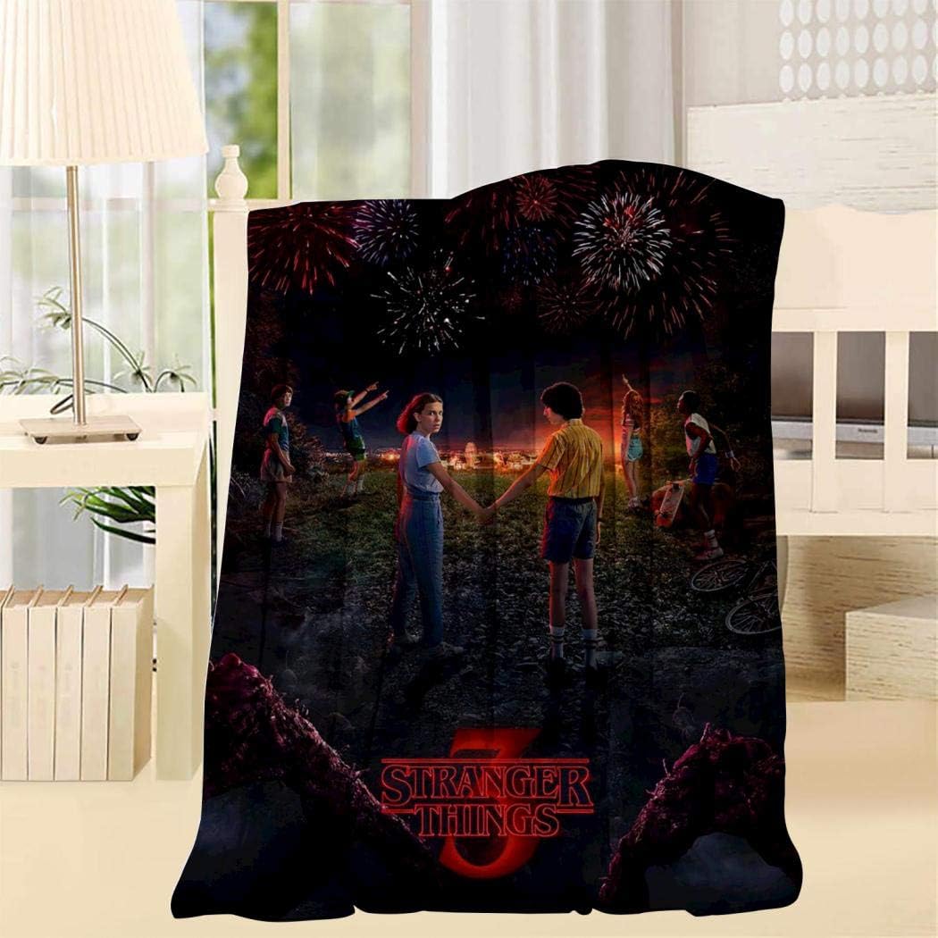 Caoamz Stranger Things Season 3 3D Blanket Soft Blankets Throw for Car,Living Room,Sofa or Bedroom