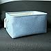 TheWarmHome Decorative Basket Fabric Storage Basket Bin Organizer with Sturdy Rod for Clothes Storage,Baby Storage, Toy Storage, Nursery Baskets for Gifts Empty (Blue, 15.7L11.8W8.3H)