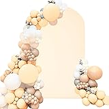 Fivenl Spandex Fitted Wedding Arch Cover 5FT Beige
