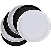 Utiao 6 Packs Plastic Round Serving Trays, Fast Food Serving Tray