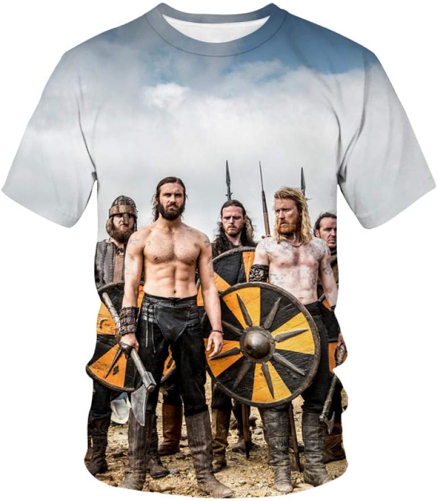 Vikings TShirt TV Series 3D Print Streetwear Men Women Fashion ONeck