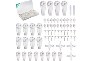 HI LOHAS Picture Hanging Kit， No Damage Wall Hangers for Frame，68pcs Invisible Nails for Concrete， Hardwall and Cement Wall (Mix)