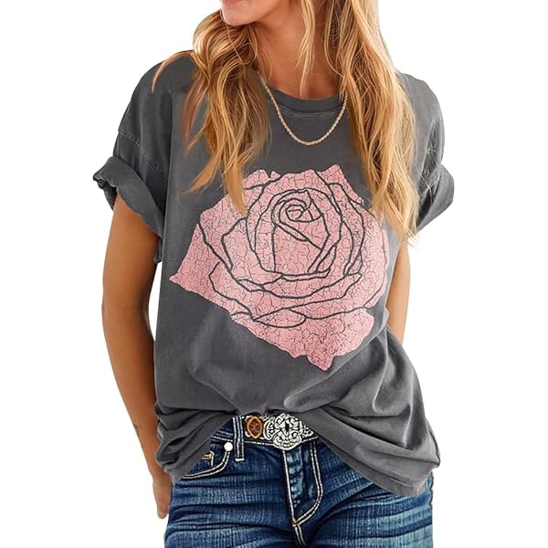 Amazon.com: 199 Flowers Rose Graphic T-Shirt, Small, Black