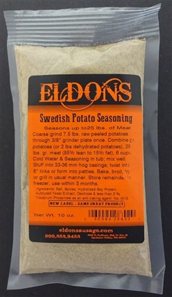 Swedish Potato Fresh Sausage Seasoning Seasons 25 Lbs. #880