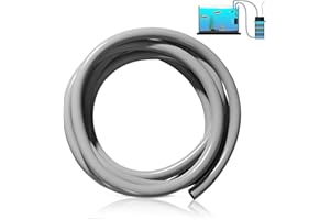 Nuanchu 12/16mm 1/2" ID Aquarium Tubing 3 Meter/10 ft Flexible PVC Tubing Gray Plastic Aquarium Hose Fish Tank Air Hose for Aquatic Canister Filter System, Garden, Pond, Terrarium, Water Cooling