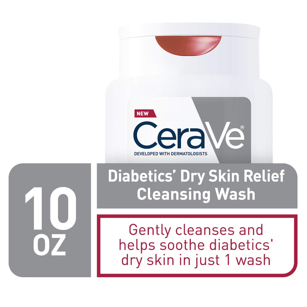 CeraVe Body Wash for Diabetics’ Dry Skin | 10 Ounce | Diabetes Care With Urea for Hydration and Bilberry for Source of Antioxidant | Fragrance & Paraben Free : Beauty