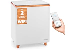 SereneLife WIFI Luxury Rectangle Towel Warmer - Spa & Bathroom Blanket Heater with Custom Fragrance, Auto Shut-Off, Fits 2 large Towels, Blankets, Bathrobes, PJ's - Perfect Gift for Him & Her