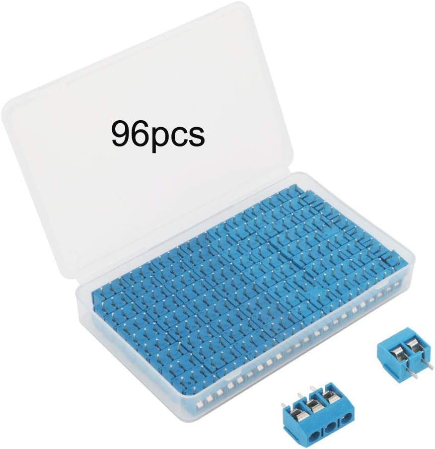 Amazon Co Jp Toohui 96個 ネジターミナルブロックpcbマウントネジ端子台 コネクタ Pcbスクリューターミナルブロック Pcb リード線端子 5 08mmピッチ 青 2p 56個 3p 40個 Diy 工具 ガーデン
