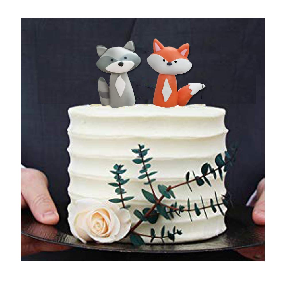 Galleon Woodland Fox Raccoon Cake Decoration Cake Topper For
