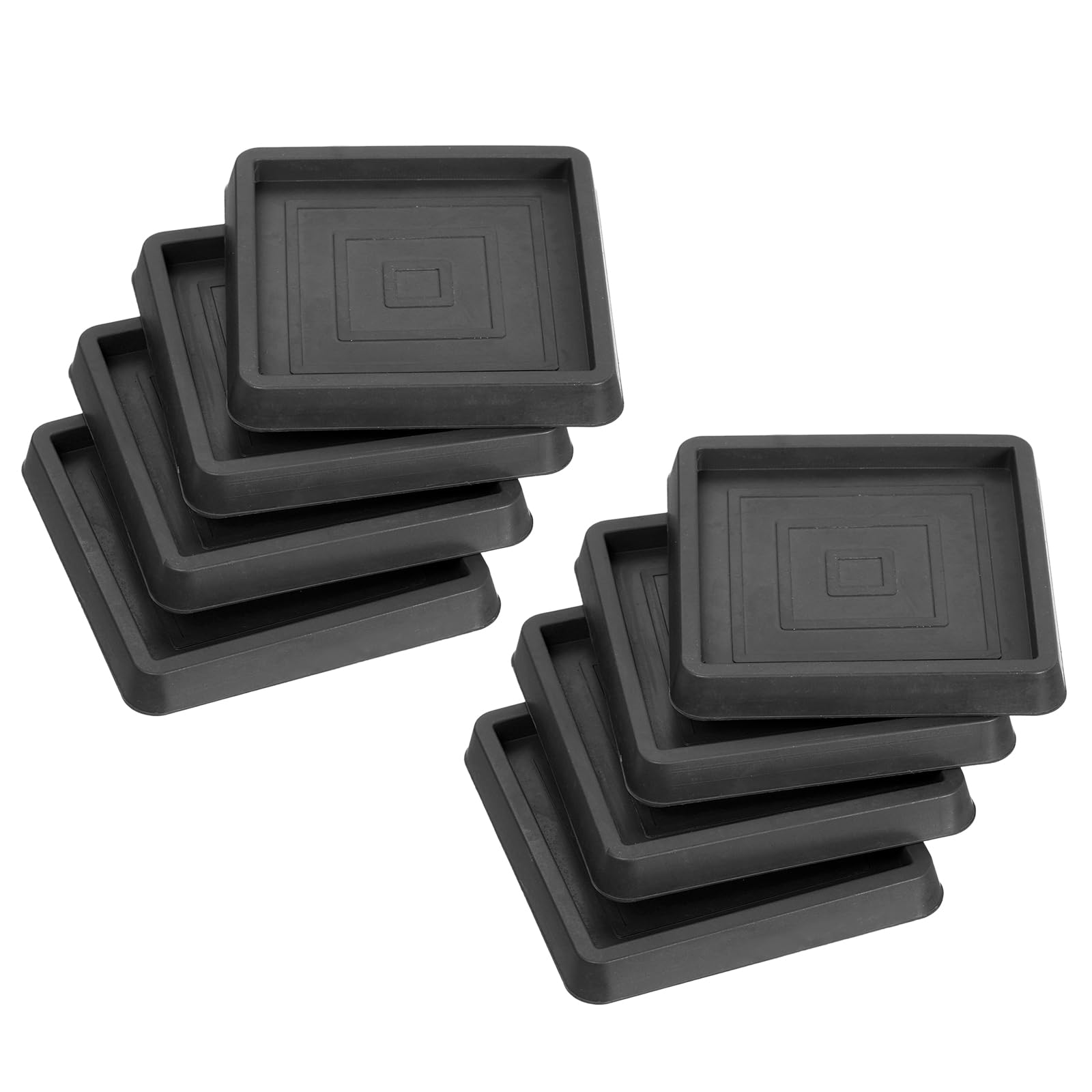uxcell Chair Leg Floor Protectors, 8Pcs 2.5" - Rubber Square Non-Slip Furniture Pads, Anti-Slip Furniture Pad for Hardwood Floors, Couch, Bed Stopper (Black)