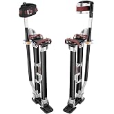 VEVOR 24''-40'' Adjustable Aluminum Drywall Tool Stilts, Durable Non-Slip Work Stilts with Protective Knee Pads, for Sheetrock Painting, Taping, Walking, Black