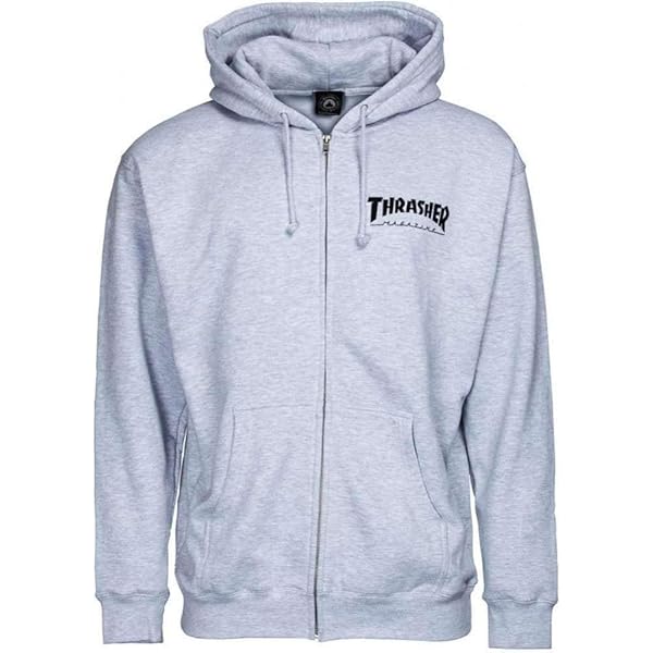 UNDERR THRASHER ロンハーマン コラボフーディ XLサイズ グレー Amazon.com: Thrasher Skate Mag Logo Zip Hoodie (X-Large, Grey