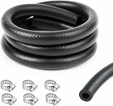 URAQT 6mm Fuel Line Hose 1 m 1/4 inch ID with 6 Clamps for Cars Tractors view 1