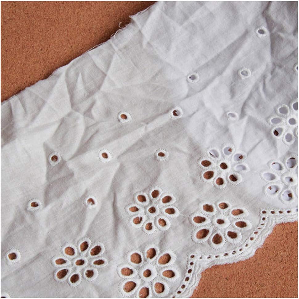 White 4 Yards 6 Inches Wide Retro Cluny Lace Dress Edge Lace Trim Fabric Cotton Ribbon Wedding Craft Accessory