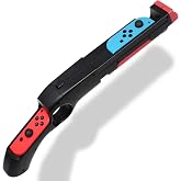 Game Gun Controller for Nintendo Switch/Switch OLED Hand Grips Shooting Games for Wolfenstein 2: The New Colossus, for Big Buck Hunter Arcade - Compatible with Joy Cons and Other Shooting Games