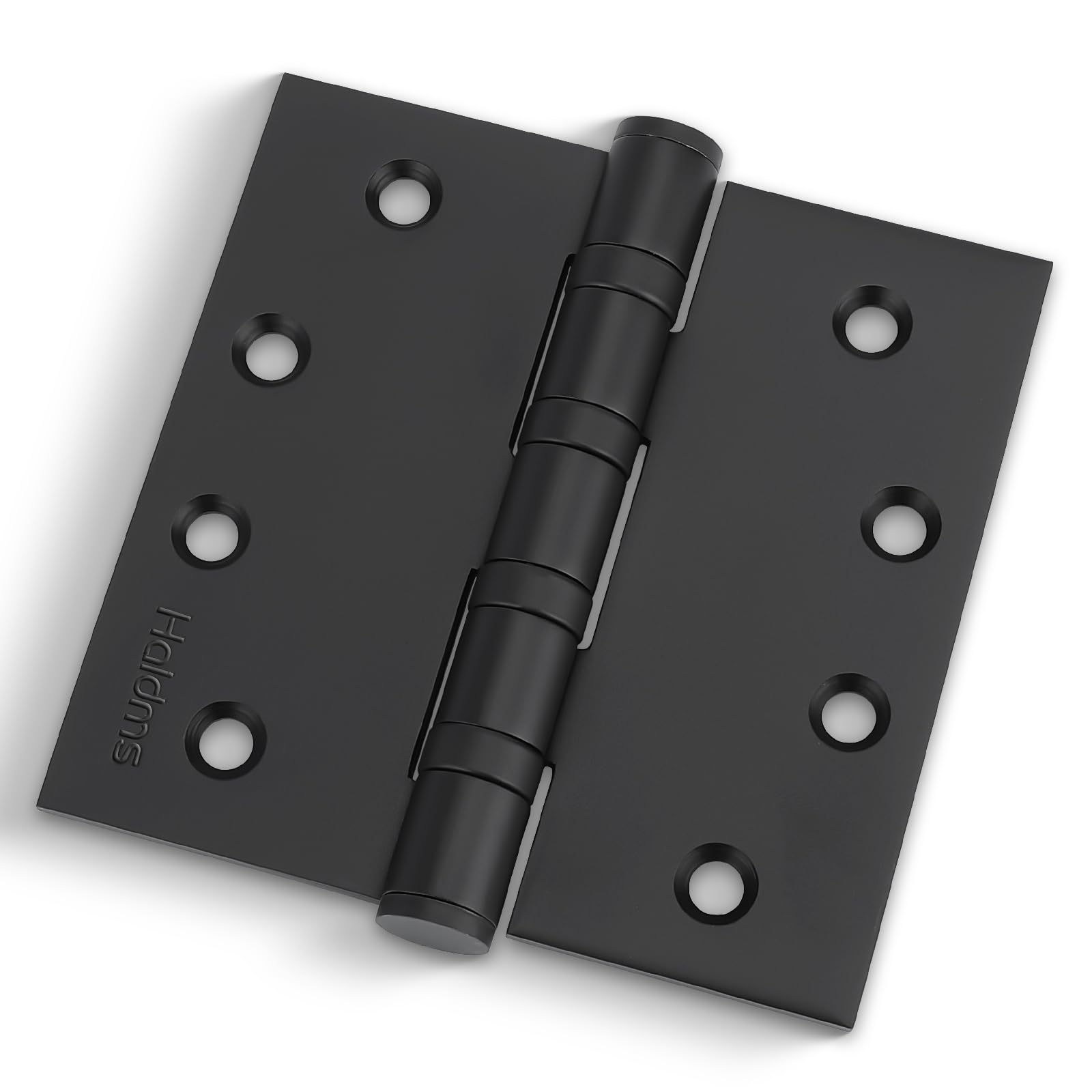 Photo 1 of Haidms 304 Stainless Steel Matte Black 4'' Door Hinges for Exterior Doors Ball Bearing Door Hinges 4in x 4in with Square Corners, Heavy-Duty, 6PACK