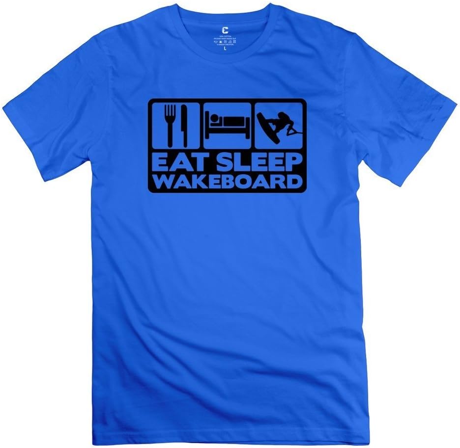 Rahk Eat Sleep Wakeboard or Neck Men Short Sleeve deepheather Swag