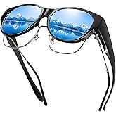GEGURI Fit Over Glasses Polarized Sunglasses for Women & Men, Stylish Cat Eye Design Sun Glasses 100% UV Protection