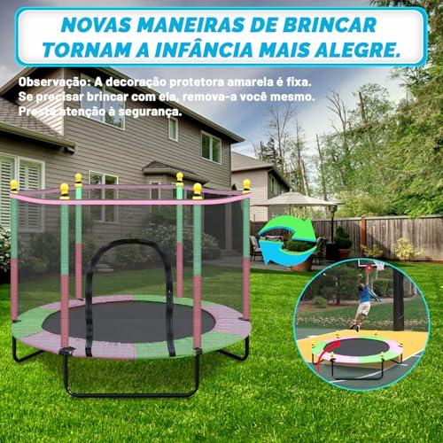 1,52m Lona para Área Interna e Externa, Salto Preta de Molas Colorida, Pula Pula, Cama Elastica, Cama Elástica, Pula Pula Grande, Pula-Pula