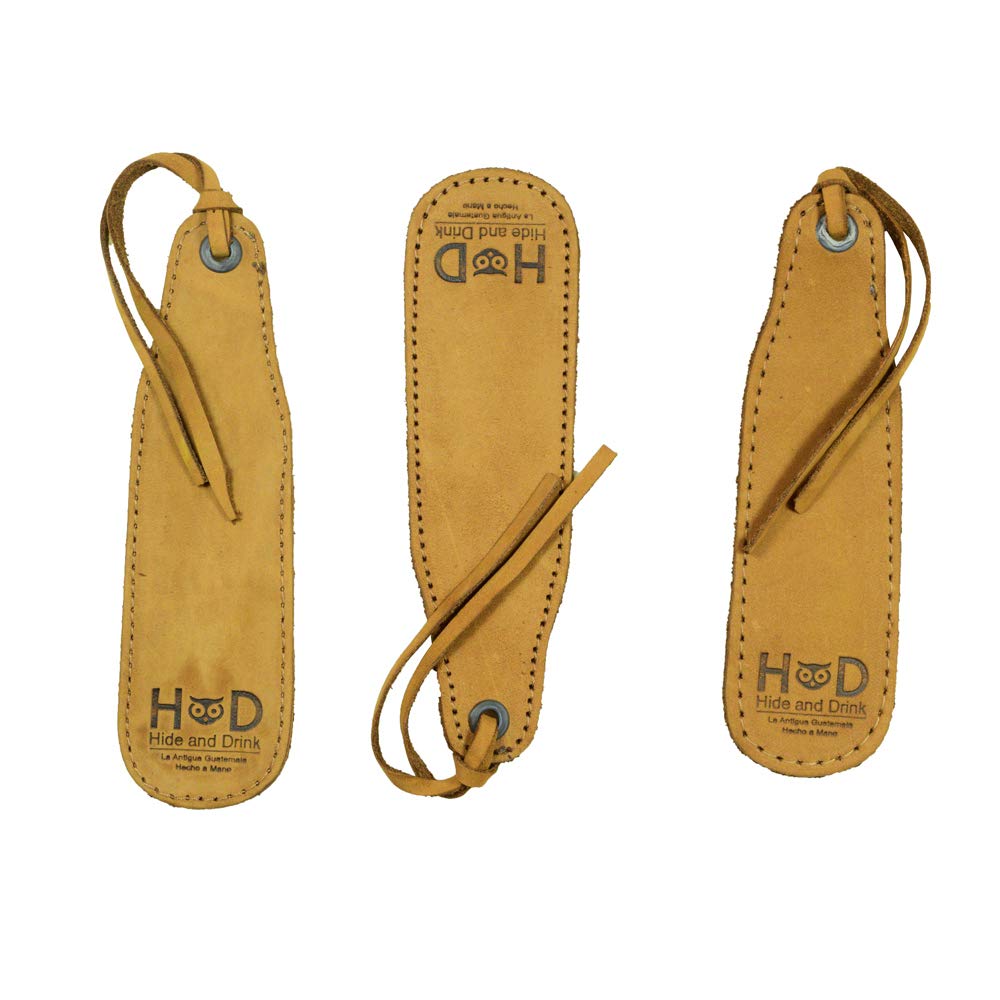 Leather Bookmark Handmade by Hide & Drink :: Toffee Suede