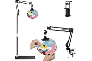 ZUAOOZ Embroidery Hoop Stand Embroidery Floor Stand Embroidery Lap Stand Suitable for Embroidery Hoops,Embroidery Stand for Cross Stitch Supplies(Black) - Dual Mode