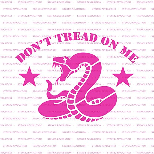 Don't Tread on Me Stencil Template - Reusable Gadsden Flag Stencil with Multiple Sizes Available - Better than Decals & Stickers