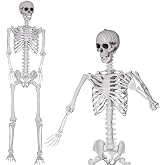 XONOR 7.8ft Halloween Giant Skeleton Posable Realistic Human Skeleton Bones with Movable Joints for Halloween Haunted House Indoor Outdoor Décor (7.8ft)