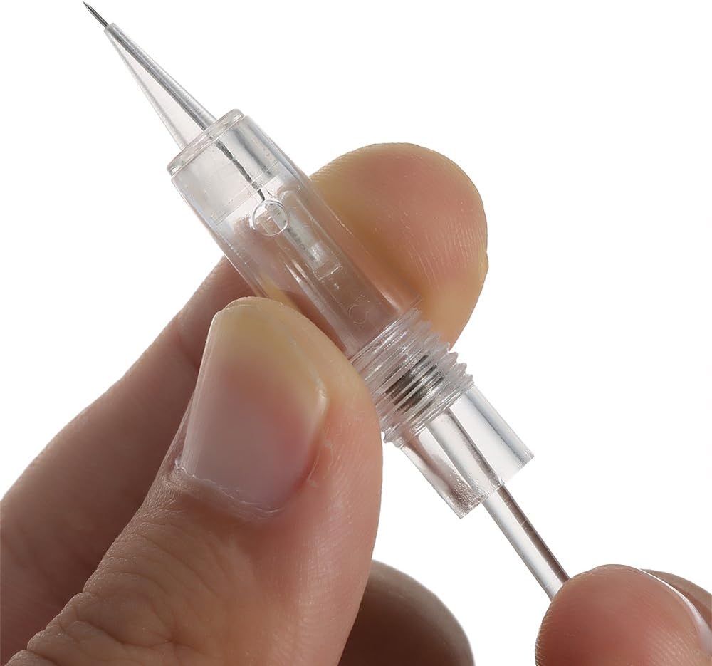 XIMUKA 30pcs Disposable Sterilized Tattoo Permanent Makeup Needles 1P Eyebrow Eyeliner Lip Tattoo Cartridge Rotary Micro-needle
