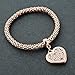 Long Way Women Gold Silver Rose Gold Plated Corn Chain Hollow Out Heart Charm Bracelet