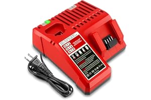 Lizone M12 & M18 Multi-Voltage Battery Charger Replacement for Milwaukee Rapid Charger 48-59-1812 - Compatible with Milwaukee M12 12V and M18 18V Lithium-ion Battery 48-11-2420 48-11-2401 48-11-1840