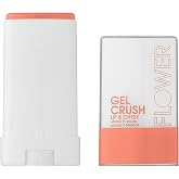 FLOWER BEAUTY By Drew Barrymore Lip &amp; Cheek Gel Crush - Cream Blush and Lips Tint in One Portable Multistick - Hydrating Burst of Color (Peach Crush)