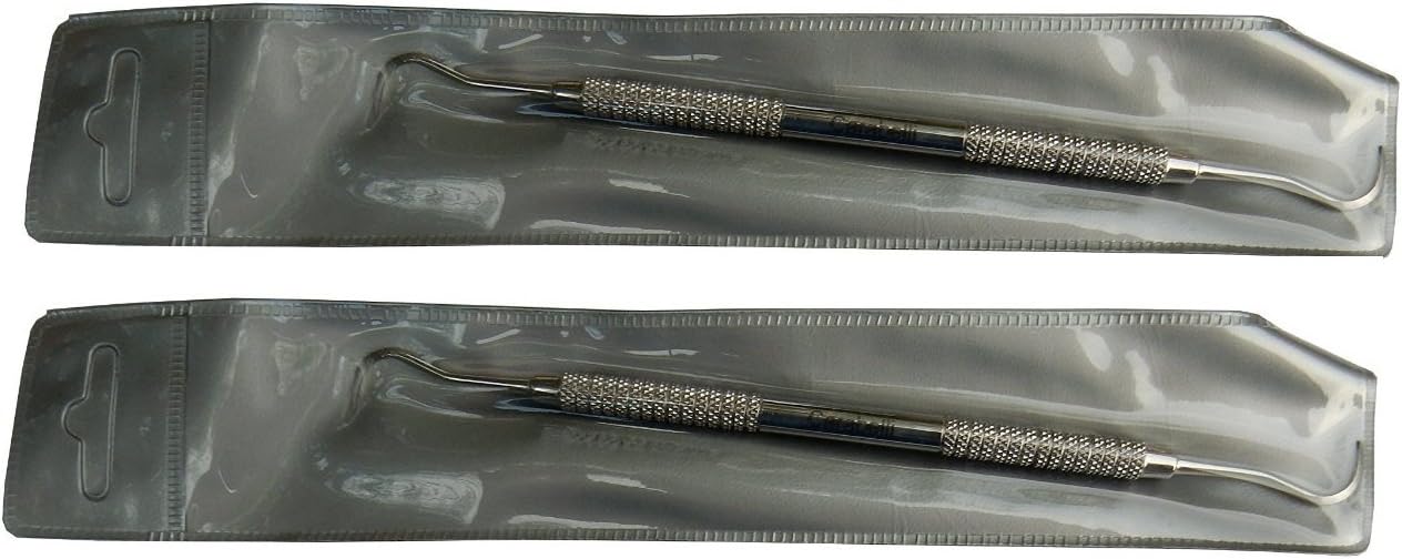 Dental Pick Sickle Scaler - Potential Benefits Include Whiter Teeth, Tartar Control, Control Periodontal Disease, Bad Breath Remedy, Healthier Mouths, Healthier Bodies (Pack of 2)