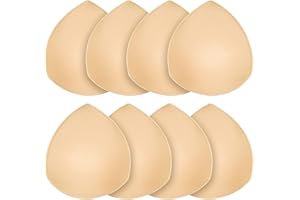 4 Pairs Bra Pads Inserts Bra Cups Inserts Removable Breathable Push up Bra Inserts for Sports Bra Bikini Tops Swimsuit (-3D/E
