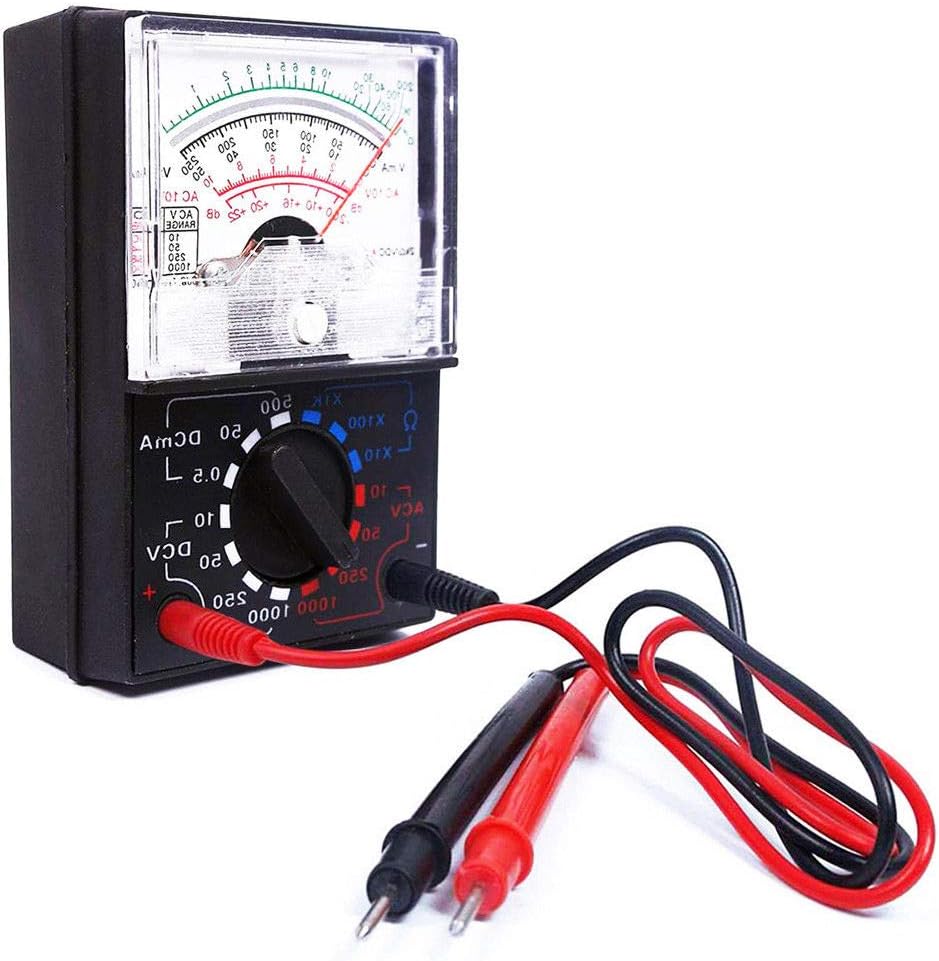 Analogue Multimeter, YX 1000A AC DC Voltage Current Resistance Test Continuity Multimeter Tester Measuring Meter, Pack of 1