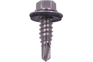 U-TURN FASTENERS, INC. U-Turn Fasteners Self Tapping Screws for Metal - #14 x 7/8" Hex Washer Head Self Drilling Screw with Rubber Washer, Self Tapping Lap Stitch Screws for Metal, 410 SS Tek 1 | (Pack of 50)