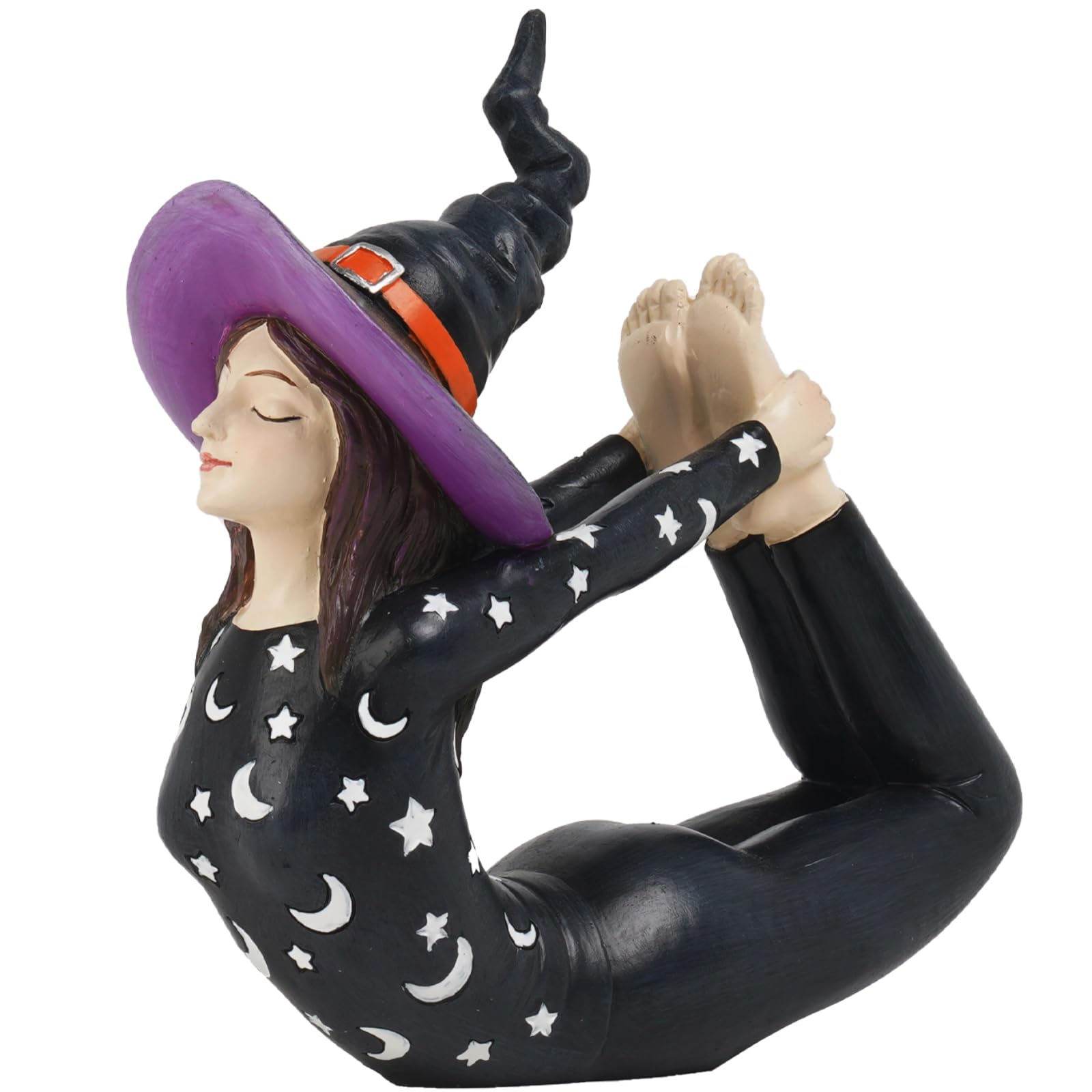9 in. Halloween Witch in a Yoga Pose Tabletop Decoration