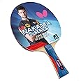 Butterfly Nakama S-8 Table Tennis Racket – Professional ITTF Approved Ping Pong Paddle – Flextra Table Tennis Rubber and Thick Sponge Layer Ping Pong Racket – 2 Ping Pong Balls Included, Red/Black