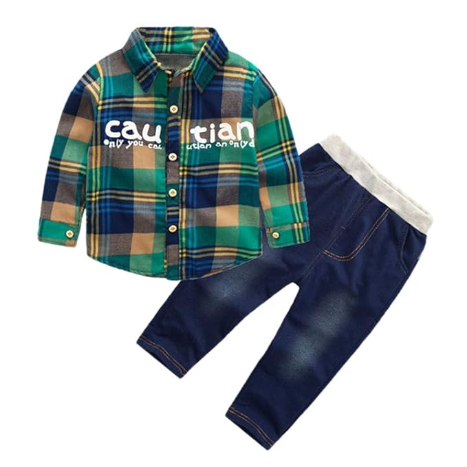 Kinder Jungen Mädchen Winter Hemden Cord Corduroy Langarm Pullover Sweatshirt T-Shirt Top + Jeans Lange Hosen Yanhoo Unisex B