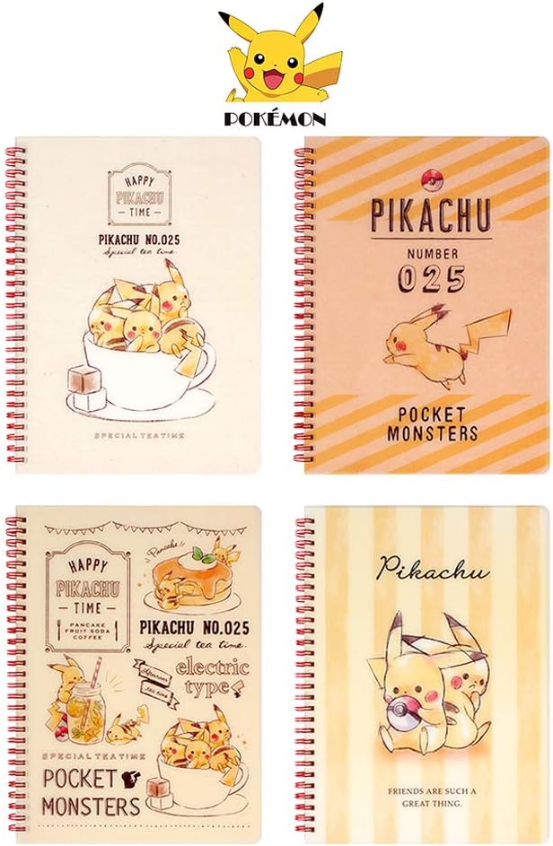 Pikachu No.025 Ruled Campus PP Cover Notebook 1PC (4 Designs) (Type B)