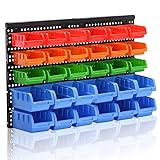 RIVTUN Wall Mounted Storage Bins Parts Rack 4