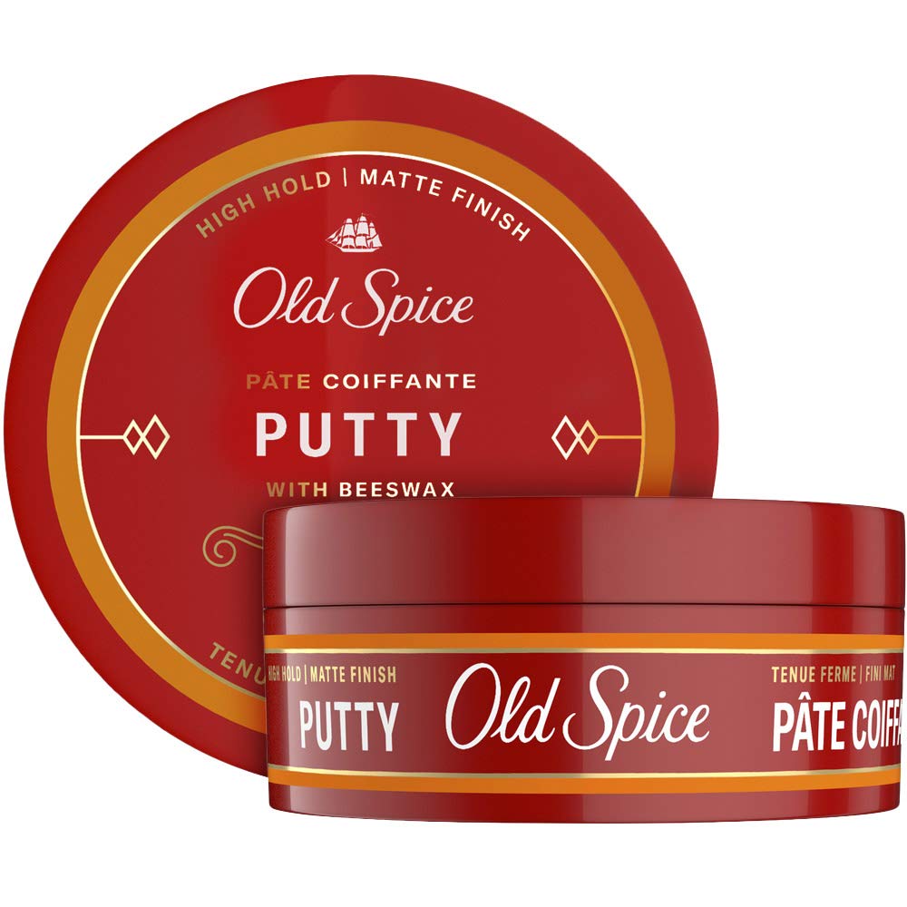 Old Spice Hair Styling Putty for Men, High Hold Matte Finish, 2.22 Oz Each, Twin Pack, NEW Formula: Beauty