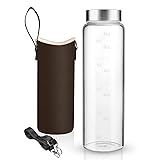 Sursip 32 oz Glass Water Bottle - Nylon Bottle