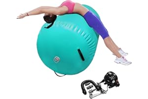 86 York Air Barrel Gymnastics Roller Inflatable Tumbling Mat, Back Handspring Training Air Mat Tumble Track Gymnastics Equipment For Home Use, Gym Training, Yoga Balance Exercise, Cheerleading with Electric Pump