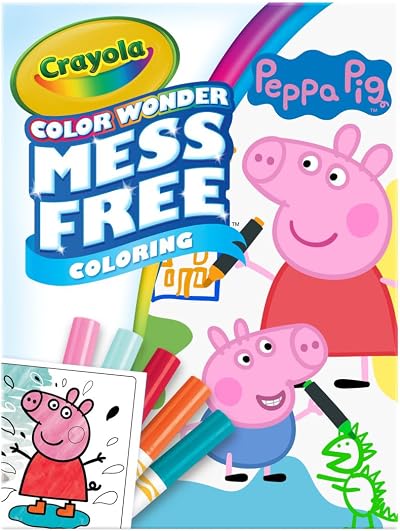 Crayola Peppa Pig Color Wonder Activity Set Mess Free 18 Pages 5 Markers