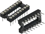 sourcing map 16 Pin DIP IC Socket Connector 2.54mm Pitch Dual Row Round Pins 20 view 4