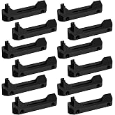 Joyfolk 12 Pcs Black Mounting Feet Compatible with Toughbuilt Stacktech Mounting Plate Brackets Cleats Compatible with Toughbuilt Stacktech Tool Accessories Organizer, 5.6 x 1.8 Inch