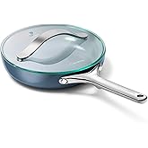 Caraway Nonstick Ceramic Mini Fry Pan With Glass Lid (1.05 qt, 8") - Non Toxic, PTFE & PFOA Free - Oven Safe & Compatible with All Stovetops (Gas, Electric & Induction) - Navy